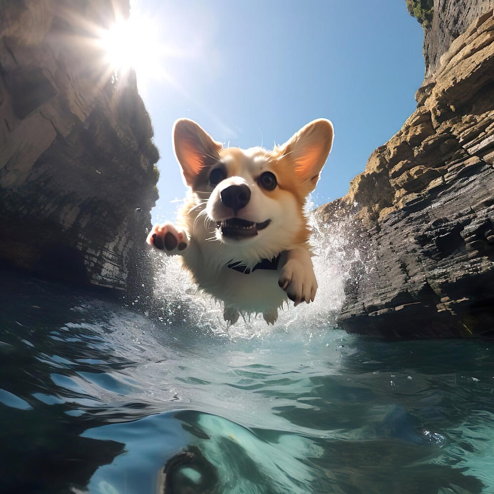 Champion Swimmer Dog
