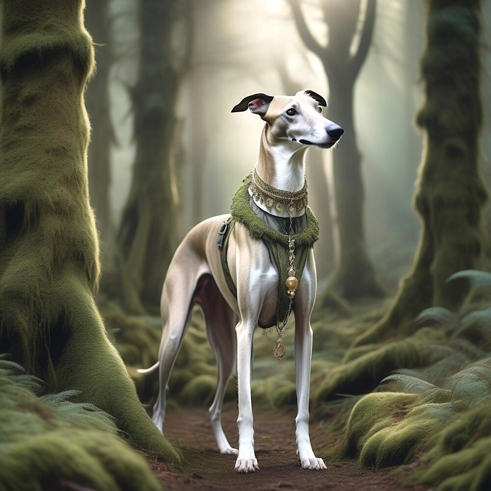 Magic Green Forest Dog