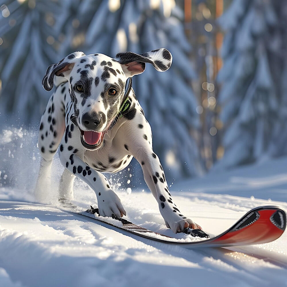 Pro Skier Dog